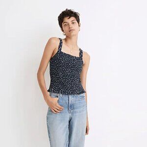 Madewell Lucie Smocked Tank Top